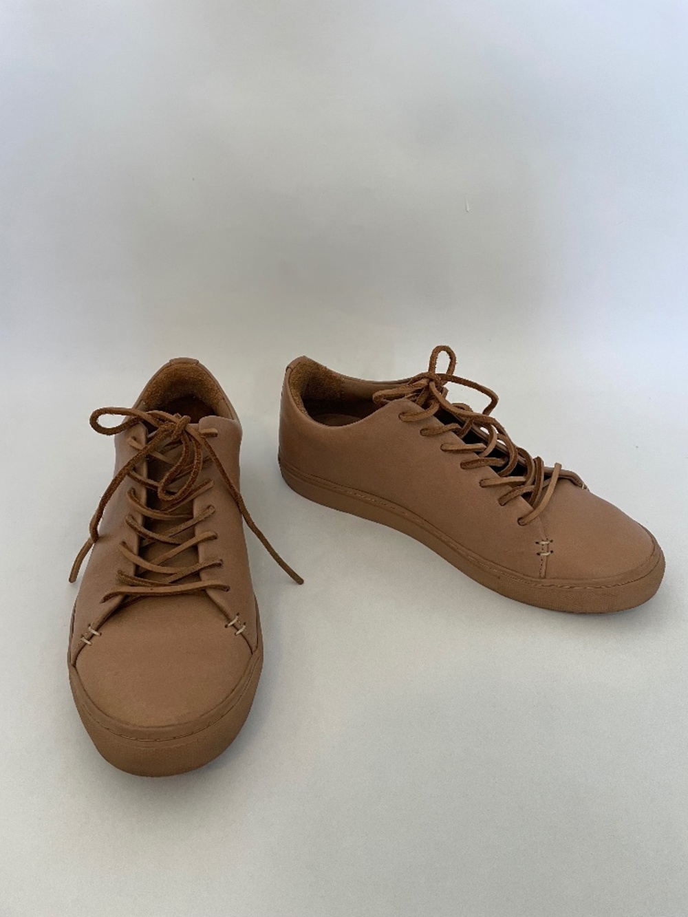 Thursday Boot Co Vachetta Brown Tan Leather Low Top Sneakers, Women's 8
